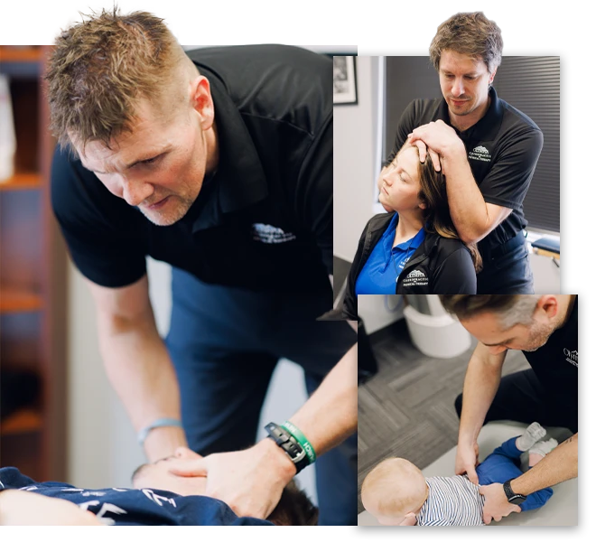 Chiropractor Bartlett IL Josh Younce Frank Ambrosio Eric Brosio Adjusting Patients